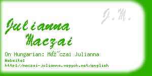 julianna maczai business card